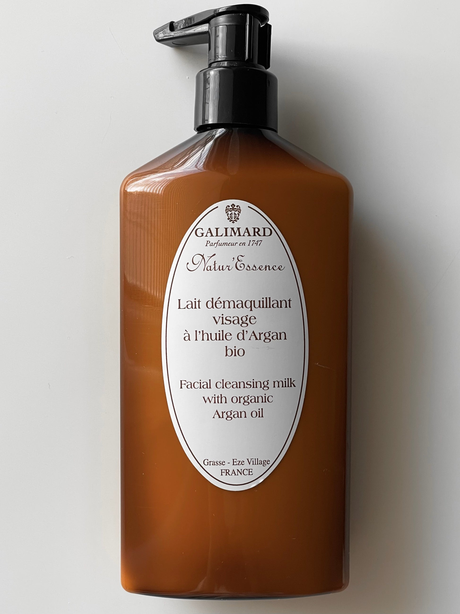 GALIMARD – LAIT DÉMAQUILLANT VISAGE À L’HUILE D’ARGAN BIO – FACIAL CLEANSING MILK WITH ORGANIC ARGAN OIL 300 mL