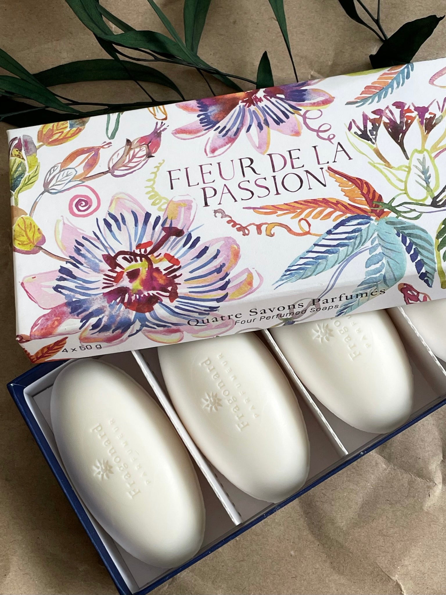 FRAGONARD – FLEUR DE LA PASSION – QUATRE SAVONS PARFUMÉS 4 x 50 g