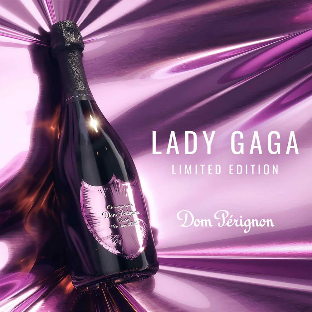Dom Pérignon Lady Gaga Brut Rosé Vintage 2008 Limited Edition 75 cL gift box, gift bag