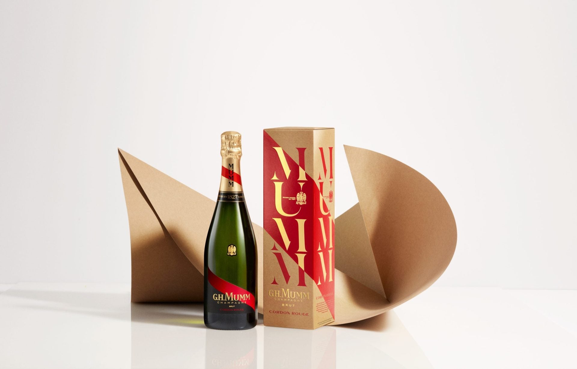 G.H.Mumm Cordon Rouge Brut 75 cL gift box bio, gift bag