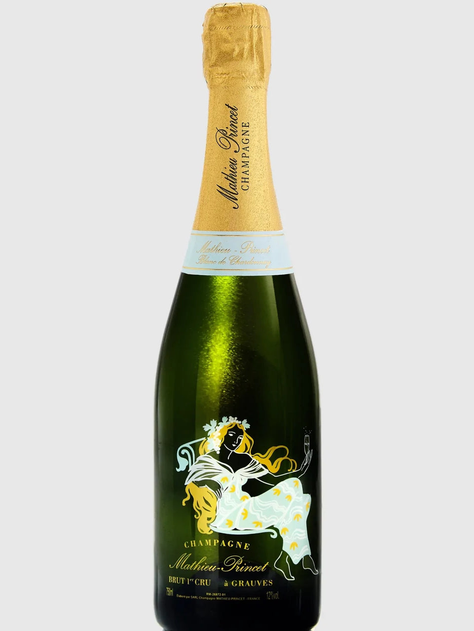CHAMPAGNE MATHIEU-PRINCET BLANC DE CHARDONNAY BRUT 1ER CRU À GRAUVES 75 cL