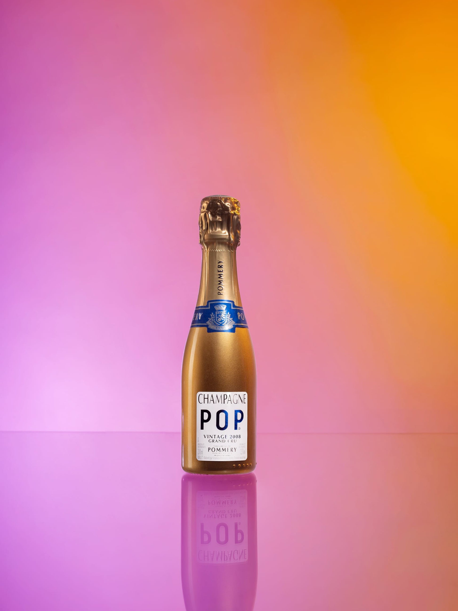 CHAMPAGNE POMMERY POP VINTAGE 2008 GRAND CRU BRUT 20 cL GIFT PURSE