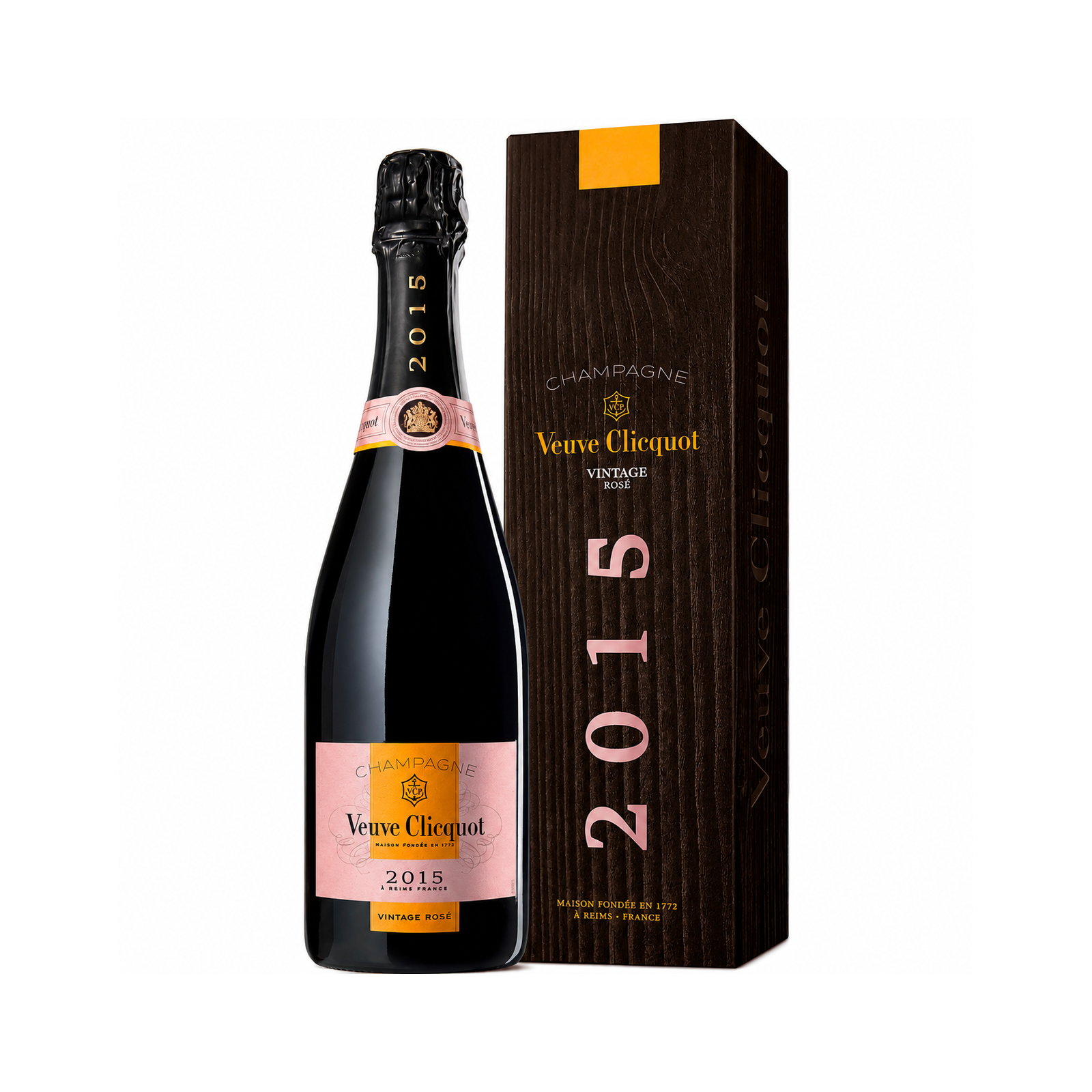 Veuve Clicquot Vintage Rosé 2015 75 cL gift box, gift bag