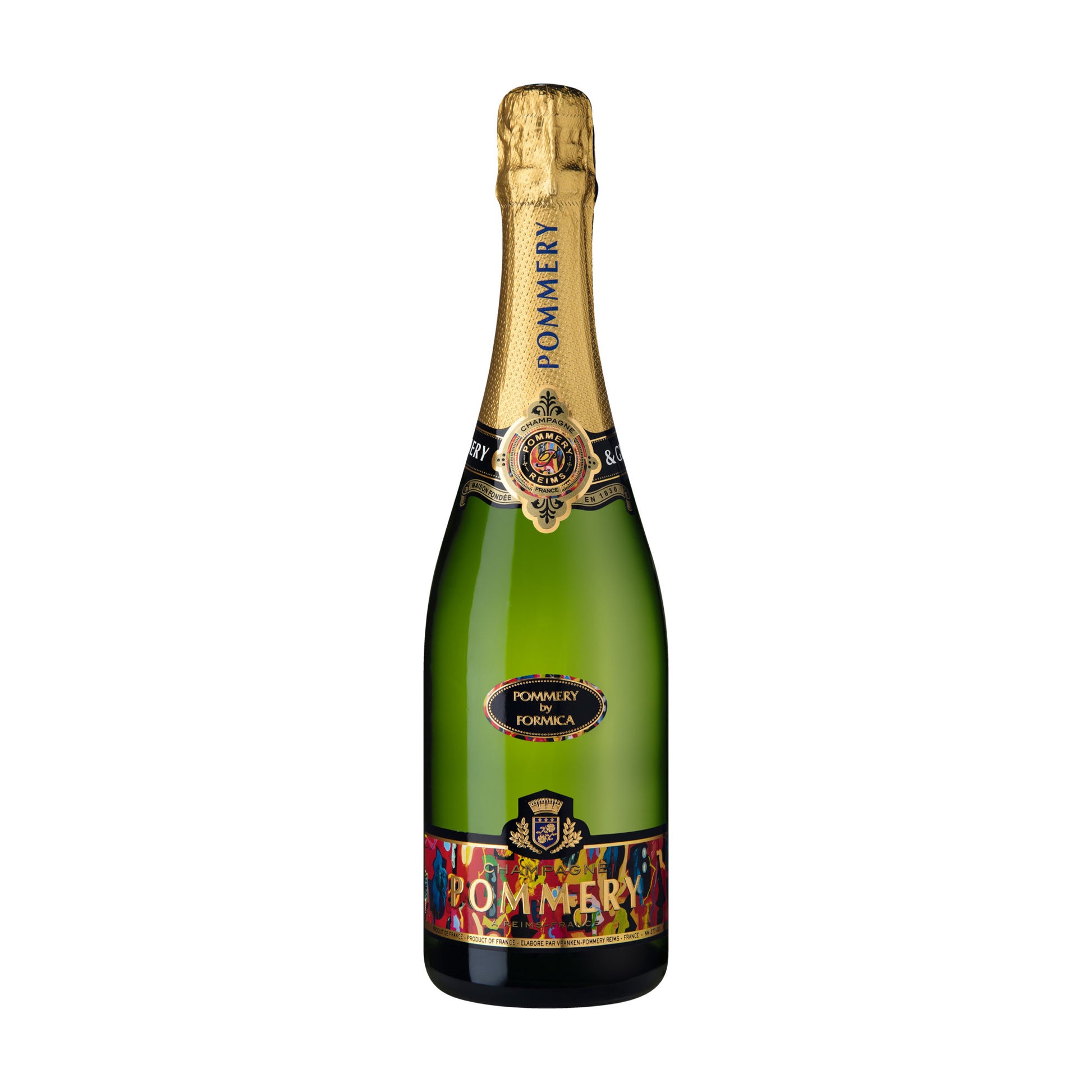 CHAMPAGNE POMMERY BY FORMICA BRUT ROYAL NOIR LIMITED EDITION 75 cL GIFT BAG