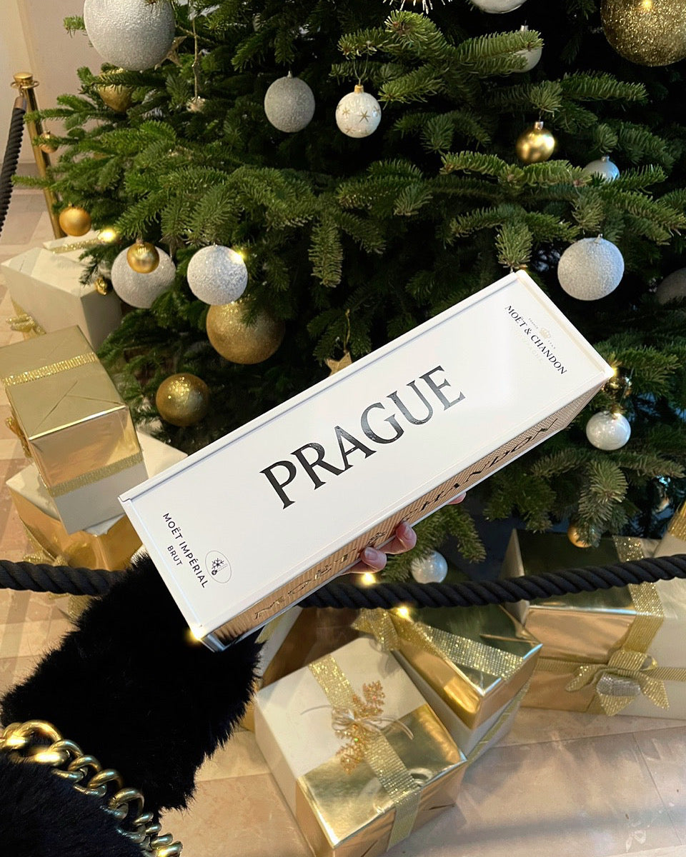 MOËT & CHANDON ROSÉ IMPÉRIAL BRUT FESTIVE METAL 75 cL – PRAGUE, GIFT BOX, GIFT BAG