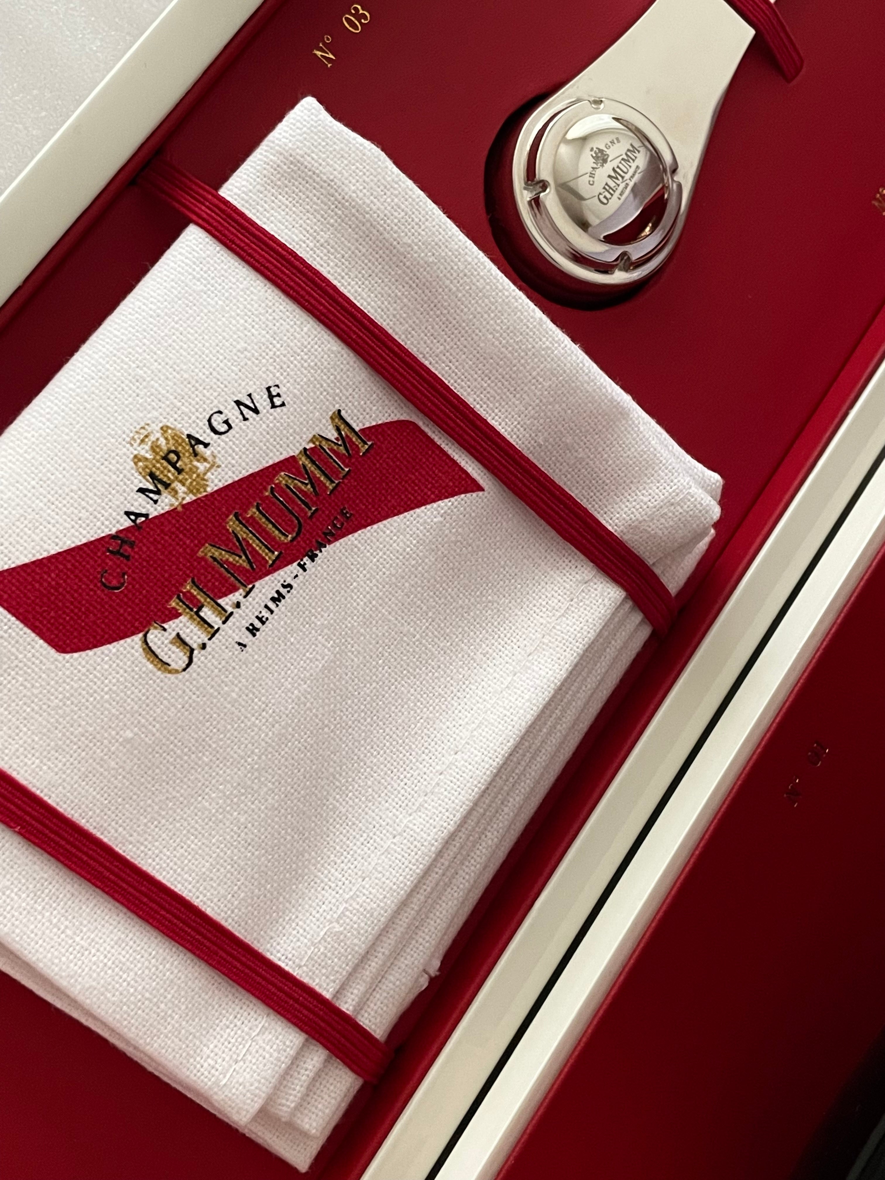 G.H.Mumm Cordon Rouge Brut Champagne Protocoles coffret 75 cL sada s hracími kartami 🃏