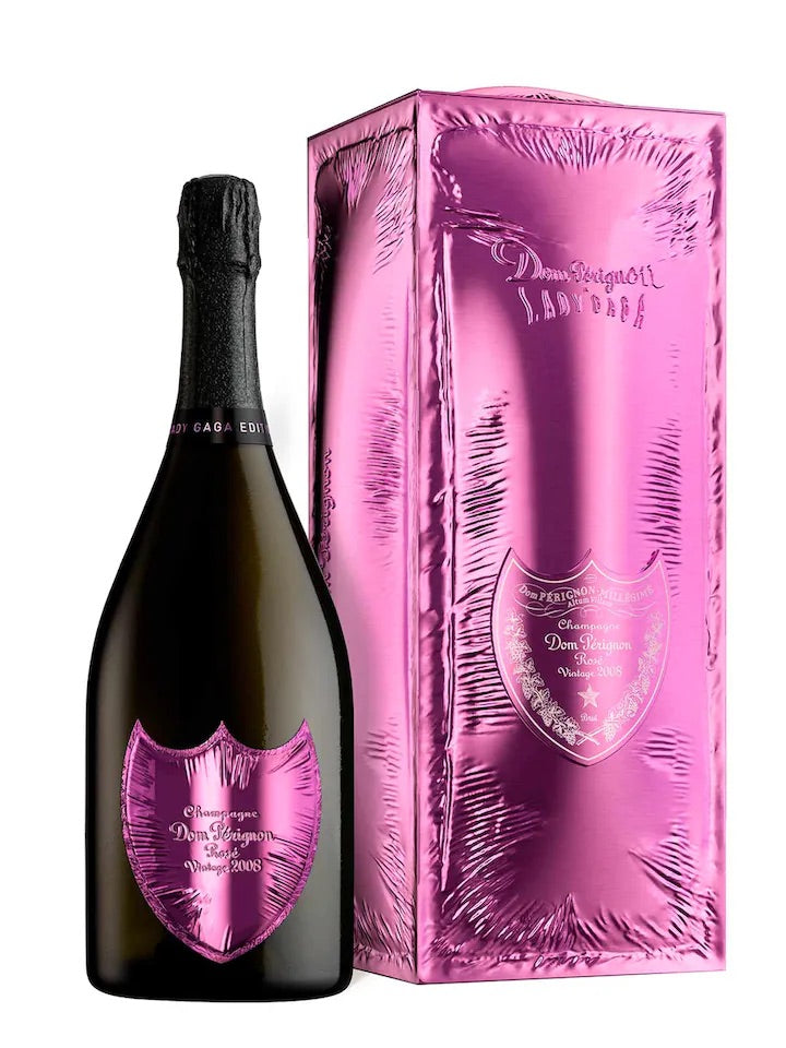 DOM PÉRIGNON LADY GAGA BRUT ROSÉ VINTAGE 2008 LIMITED EDITION 75 cL GIFT BOX, GIFT BAG