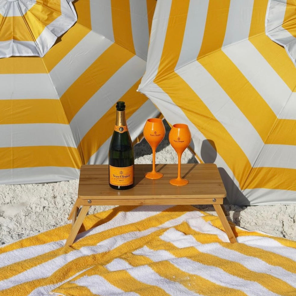 VEUVE CLICQUOT FLUTE PLASTIQUE JAUNE
