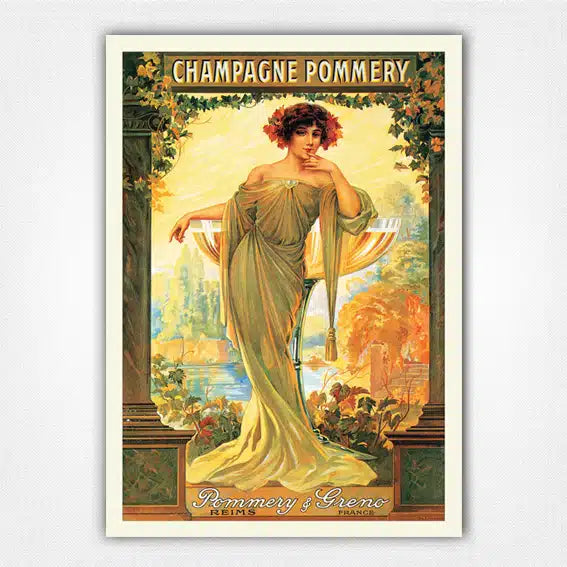 CHAMPAGNE POMMERY ART NOVEAU POSTER