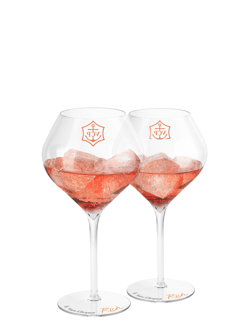 VEUVE CLICQUOT RICH CHAMPAGNE PLASTIC GLASS